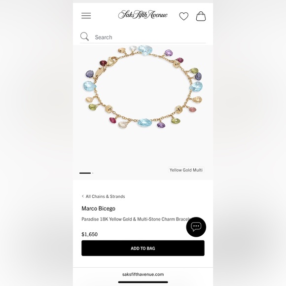 Marco Bicego Gold Bracelet with Multi-Colored Gemstones - Picture 4 of 5